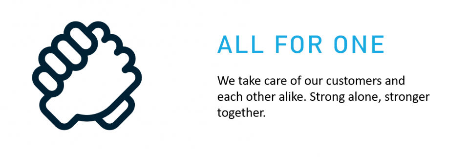 Our Values - All for one