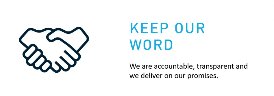 Our values - Keep our word